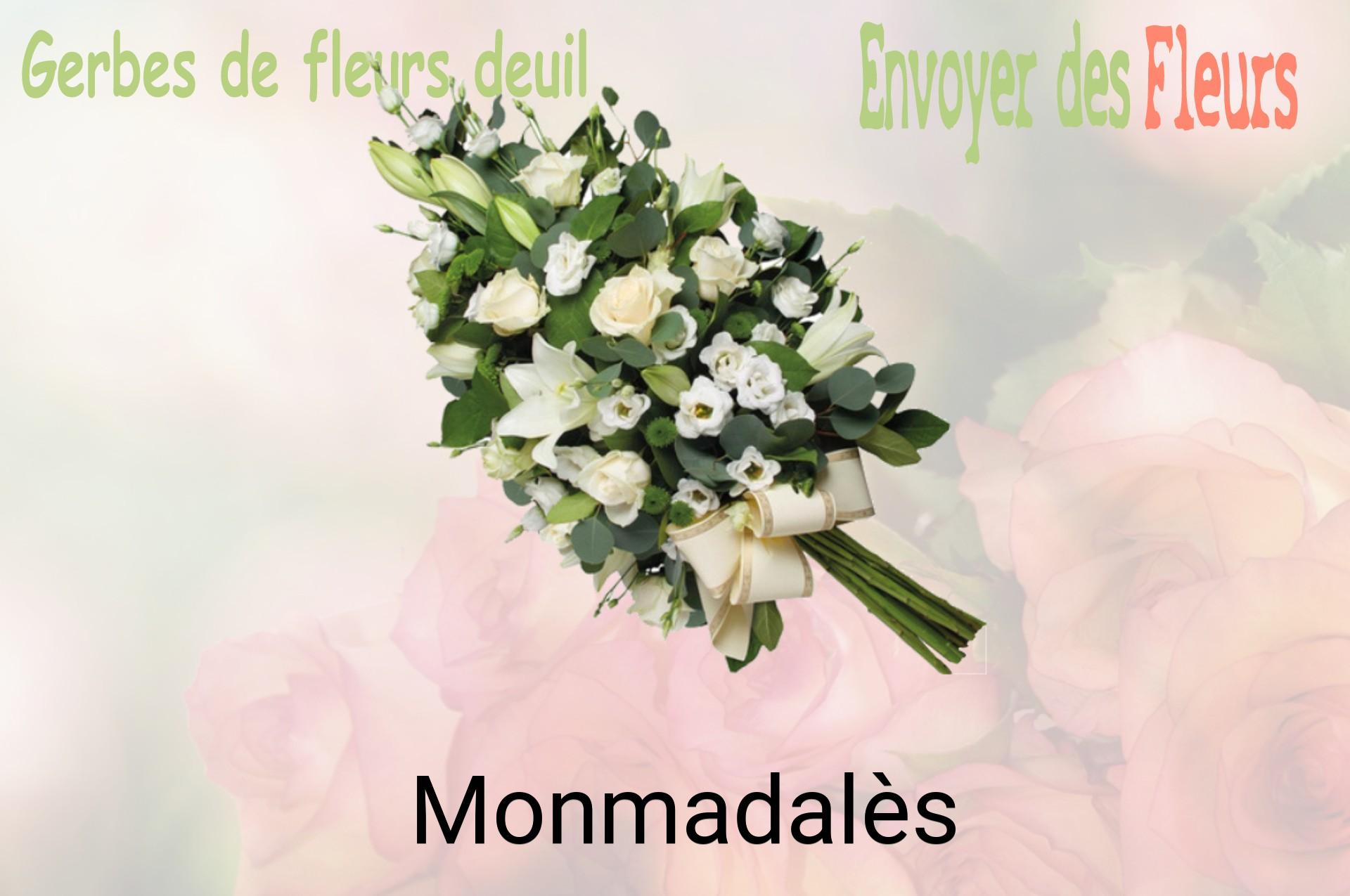 Gerbe de fleurs de deuil livrée à Monmadalès